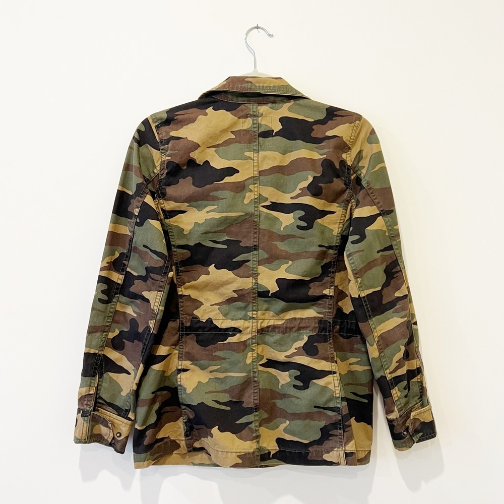 Madewell Dispatch Camo Jacket Faded Birch Green Snap Button Military Coat S - Picture 3 of 10